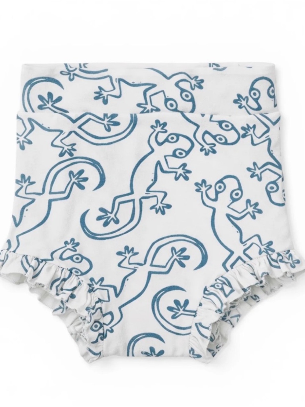 NWT - SpearmintLOVE Ruffle Bloomer, Lizard Cloud White